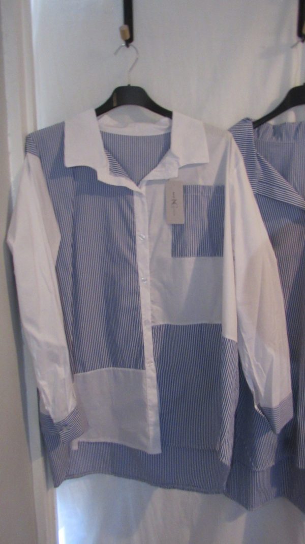 Bundle deal 2 x shirts 1 x blue stripe and 1 x darker blue stripe check for only £20 saving £6 - Image 3