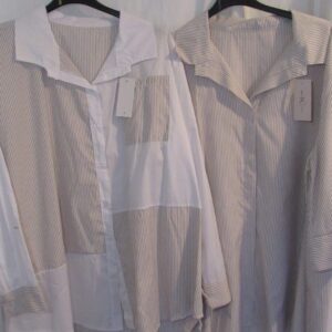 Bundle deal 2 x shirts 1 x beige stripe and 1 x beige stripe check for only £20 saving £6