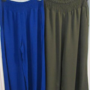 Bundle deal 1 x Khaki and 1 x Royal Blue palazzo Trousers One Size fits 18 20 22 For £20