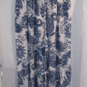 New Ladies Blue Floral Palazzo Wide Leg Trousers One size fits sizes 18 20 22