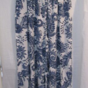 New Ladies Blue Floral Palazzo Wide Leg Trousers One size fits sizes 18 20 22