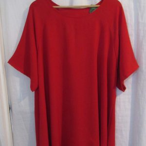 New Red Ladies Tunic Top One Size fits sizes 18 20 22 24