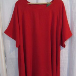 New Red Ladies Tunic Top One Size fits sizes 18 20 22 24