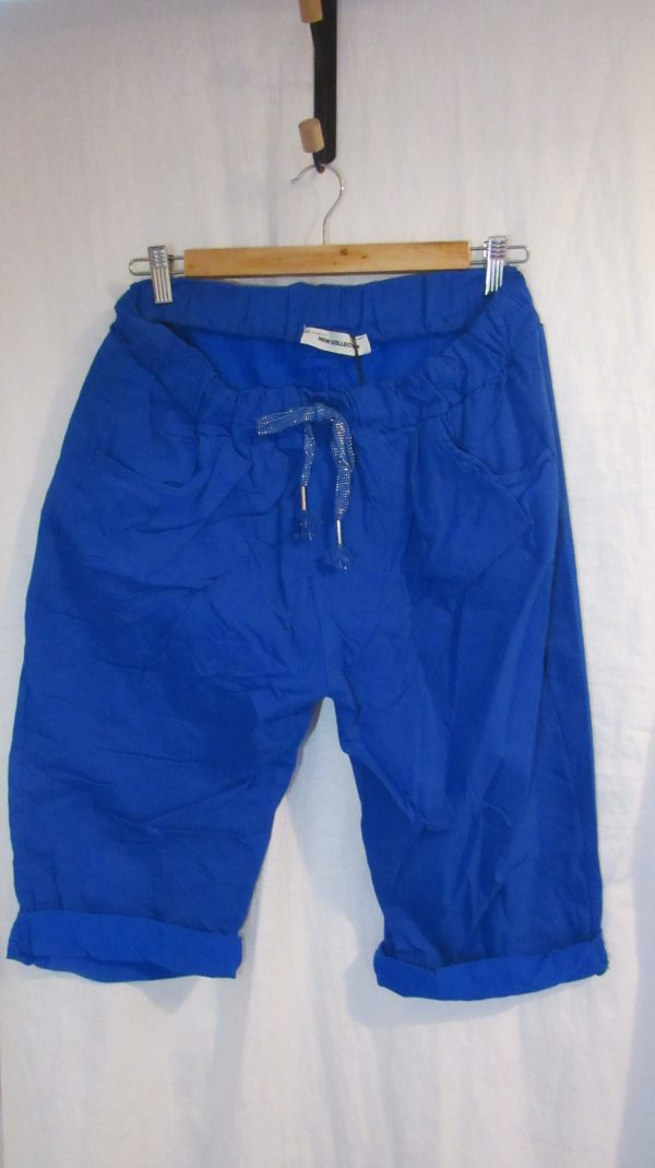 SALE SALE SALE NEW Ladies Royal Blue Magic Shorts Plus Size One Size Fits sizes 18 20 22 Size 2 NON RETURNABLE