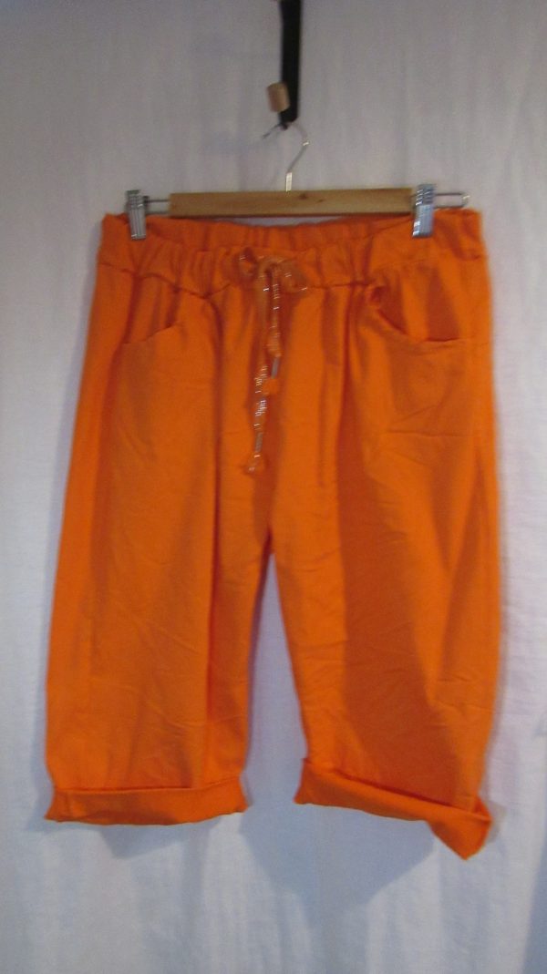 NEW Ladies Orange Magic Shorts Plus Size One Size Fits sizes 18 20 22 Size 2
