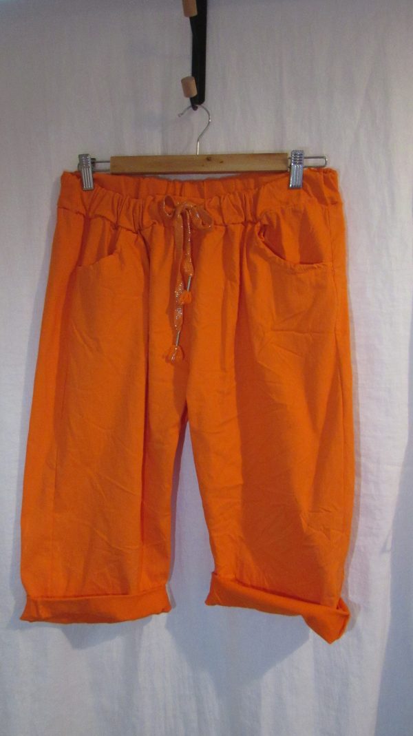 NEW Ladies Orange Magic Shorts Plus Size One Size Fits sizes 18 20 22 Size 2 - Image 2