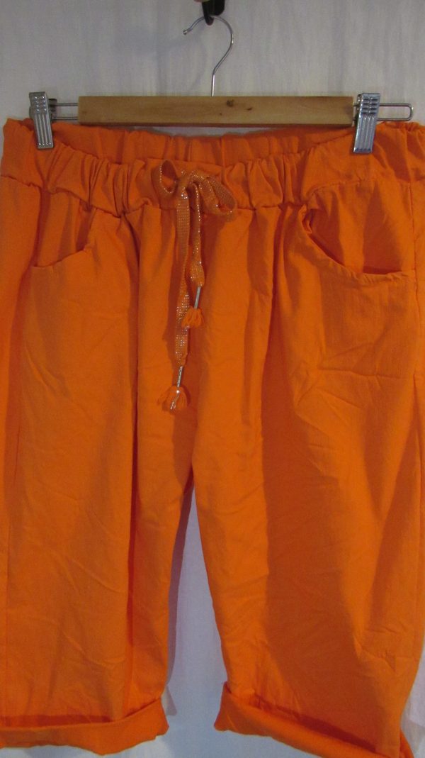NEW Ladies Orange Magic Shorts Plus Size One Size Fits sizes 18 20 22 Size 2 - Image 3