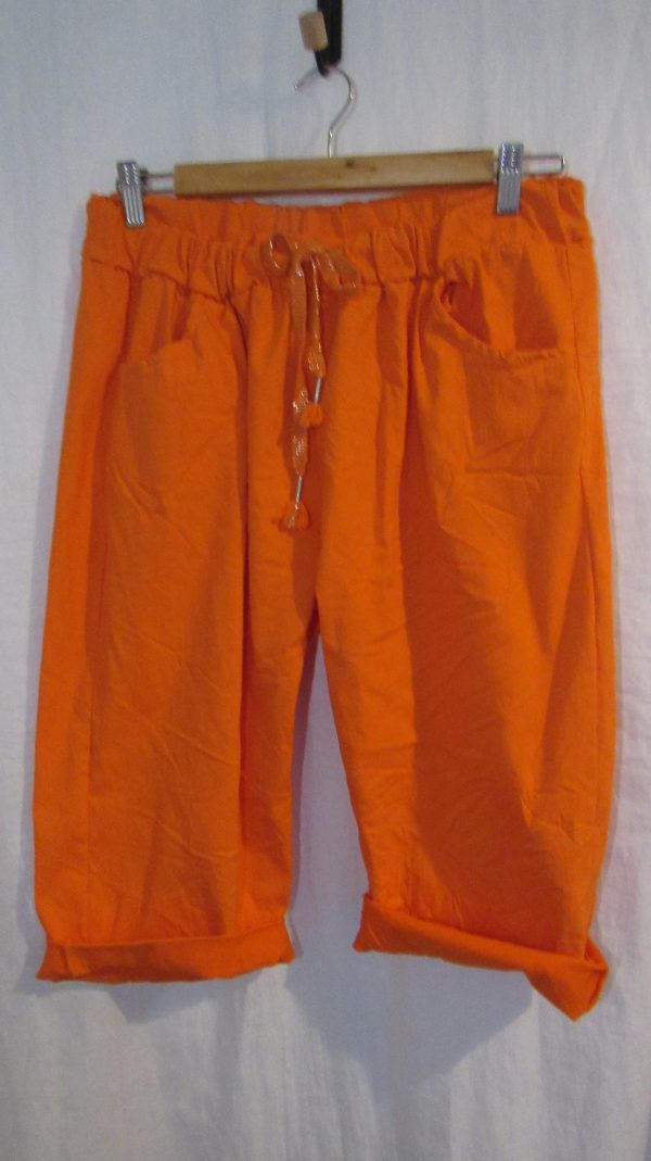 NEW Ladies Orange Magic Shorts Plus Size One Size Fits sizes 18 20 22 Size 2 - Image 4