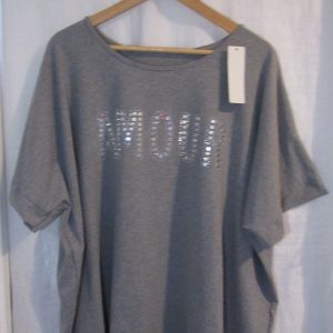 New Ladies Grey Amour t-shirt One size fits sizes 18 20 22