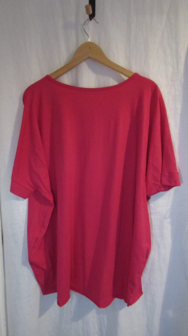 New Ladies Cerise Pink Amour t-shirt One size fits sizes 18 20 22 - Image 4