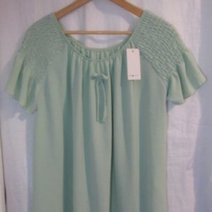 SALE SALE SALE New Ladies Sage Ruffle Sleeve Top One Size fits sizes 16 18 20 22 NON RETURNABLE