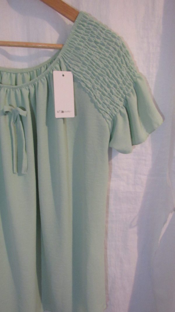 New Ladies Sage Ruffle Sleeve Top One Size fits sizes 16 18 20 22 - Image 3