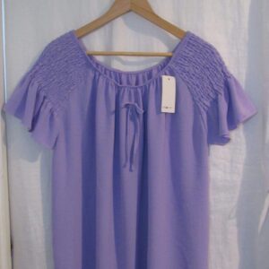 New Ladies Lilac Ruffle Sleeve Top One Size fits sizes 16 18 20 22