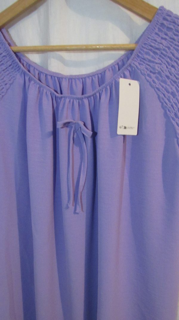 New Ladies Lilac Ruffle Sleeve Top One Size fits sizes 16 18 20 22 - Image 4