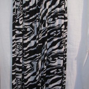 New Ladies Black White Silky Palazzo Wide Leg Trousers One size fits sizes 18 20 22
