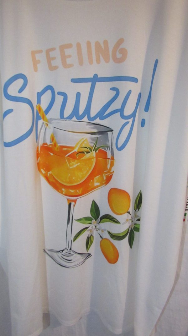 New Ladies White Glass Print T-shirt One Size fits sizes 16 18 20 22 - Image 3