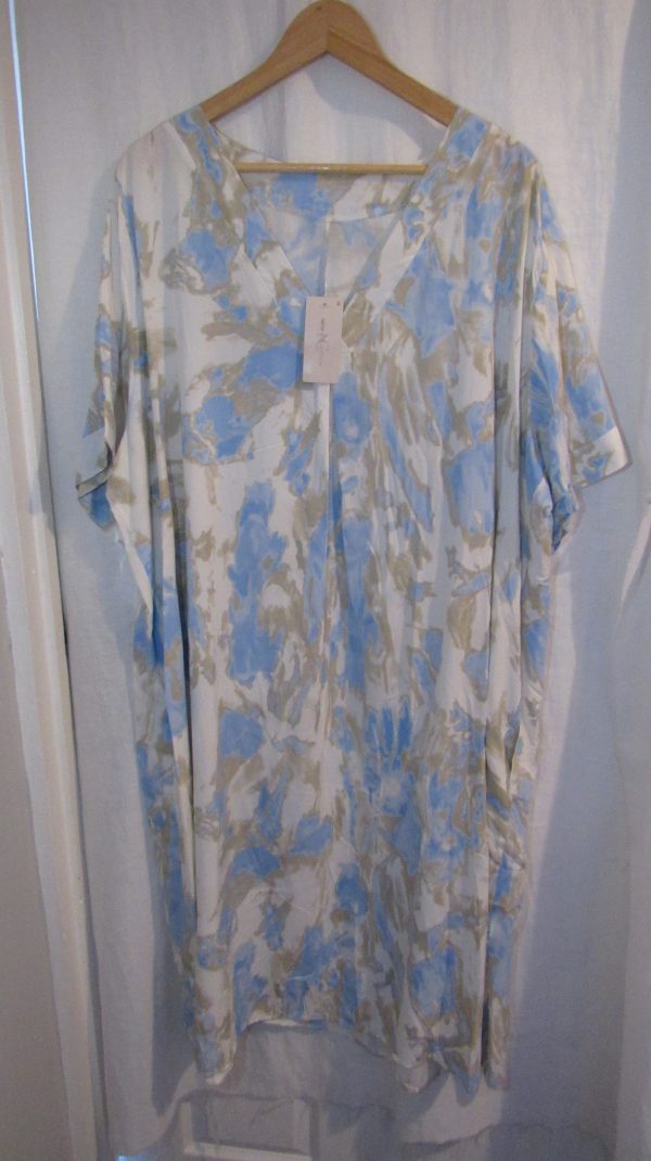 New Ladies Blue Pocket Dress One Size fits sizes 18 20 22