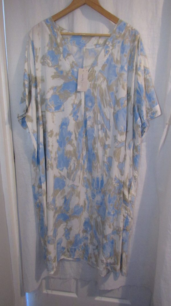 New Ladies Blue Pocket Dress One Size fits sizes 18 20 22 - Image 2