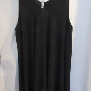 New Ladies Black Sleeveless Swing Dress One Size fits sizes 18 20 22 24