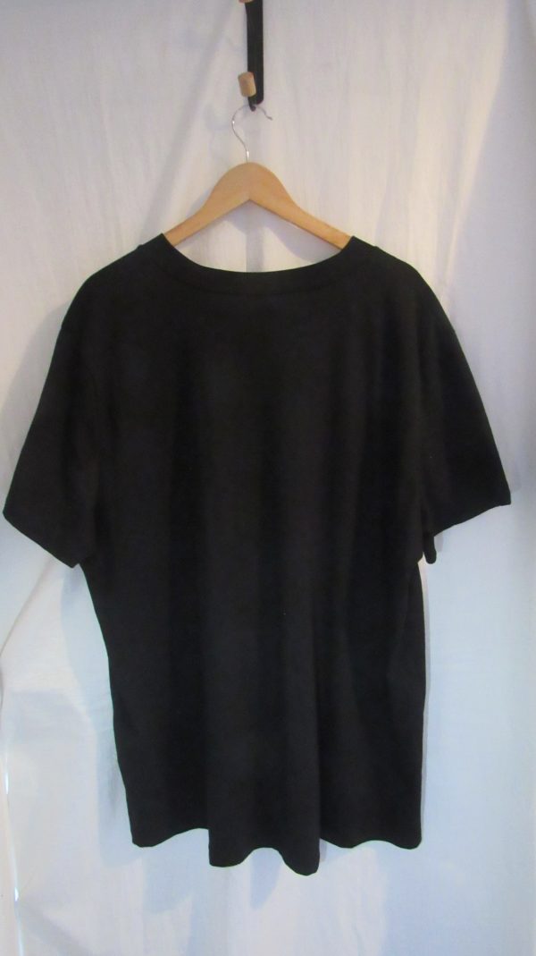 New Ladies Women Black Bow V Neck T-shirt One Size Fits 18 20 22 - Image 4