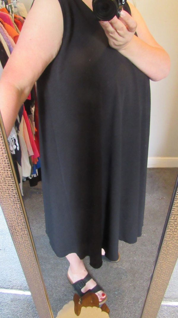 New Ladies Black Sleeveless Swing Dress One Size fits sizes 18 20 22 24 - Image 8