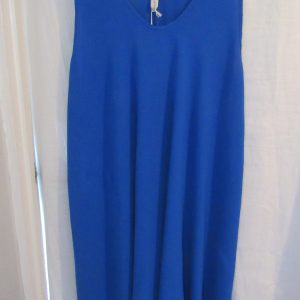 New Ladies Royal Blue Sleeveless Swing Dress One Size fits sizes 18 20 22 24