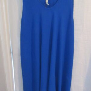 New Ladies Royal Blue Sleeveless Swing Dress One Size fits sizes 18 20 22 24