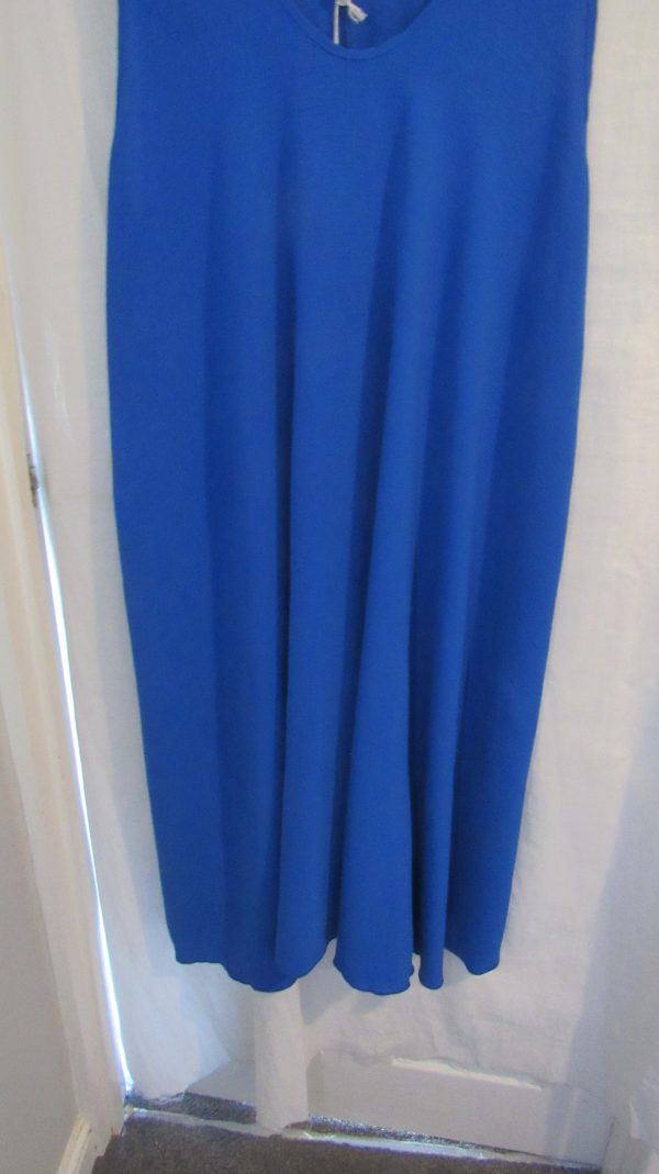 New Ladies Royal Blue Sleeveless Swing Dress One Size fits sizes 18 20 22 24 - Image 4