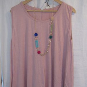 New Sleeveless Womens Pale Pink Top One Size fits sizes 16 18 20 22