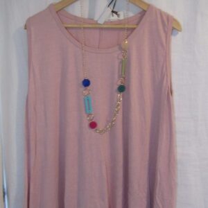 New Sleeveless Womens Pale Pink Top One Size fits sizes 16 18 20 22
