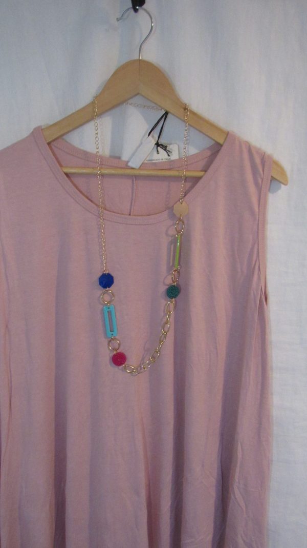 New Sleeveless Womens Pale Pink Top One Size fits sizes 16 18 20 22 - Image 3