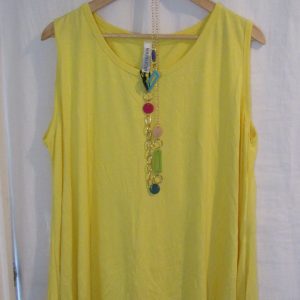 New Sleeveless Womens Yellow Top One Size fits sizes 16 18 20 22