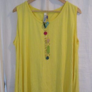 New Sleeveless Womens Yellow Top One Size fits sizes 16 18 20 22