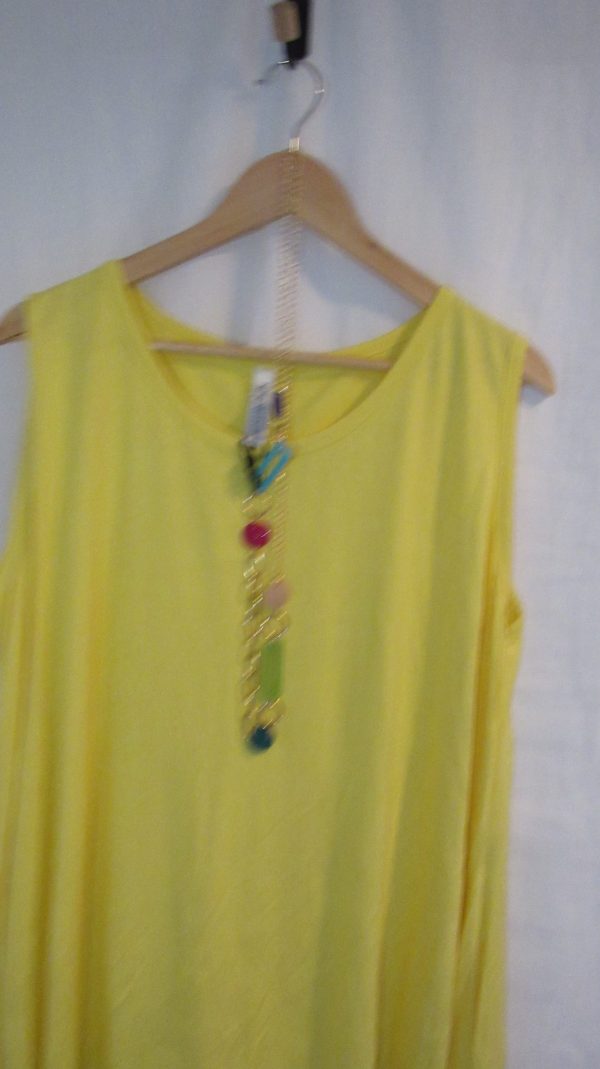 New Sleeveless Womens Yellow Top One Size fits sizes 16 18 20 22 - Image 3