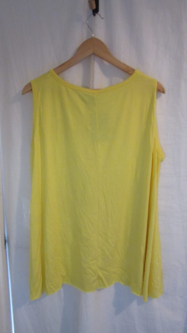 New Sleeveless Womens Yellow Top One Size fits sizes 16 18 20 22 - Image 5