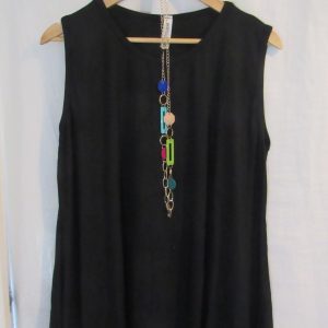 New Sleeveless Womens Black Top One Size fits sizes 16 18 20 22