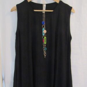 New Sleeveless Womens Black Top One Size fits sizes 16 18 20 22