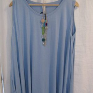 New Sleeveless Womens Pale Blue Top One Size fits sizes 16 18 20 22