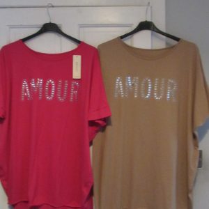 BUNDLE DEAL 2 X AMOUR T-SHIRTS FOR ONLY £20