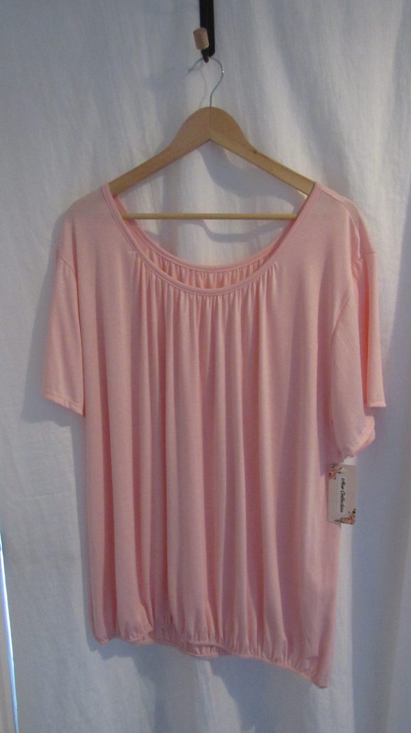 SALE SALE SALE New Ladies Pale Pink Elasticated Bottom Top One size fits sizes 16 18 20 22 Plus Size NON RETURNABLE - Image 2