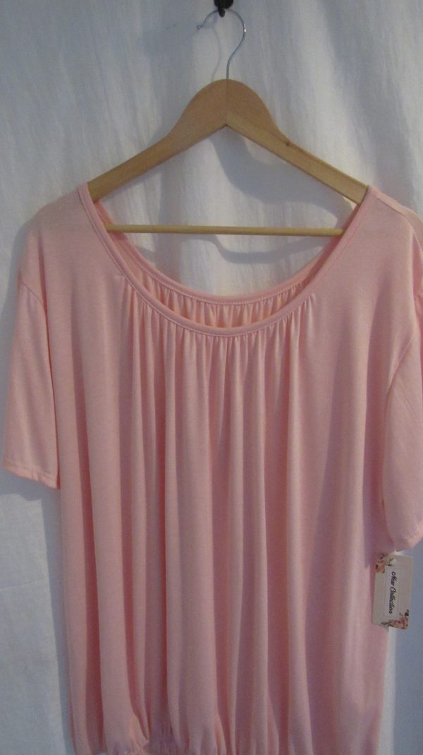 SALE SALE SALE New Ladies Pale Pink Elasticated Bottom Top One size fits sizes 16 18 20 22 Plus Size NON RETURNABLE - Image 3
