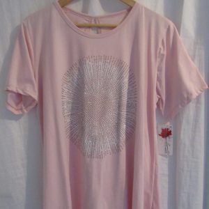 New Pale Pink Detail T-shirt One Size fits sizes 16 18 20 22