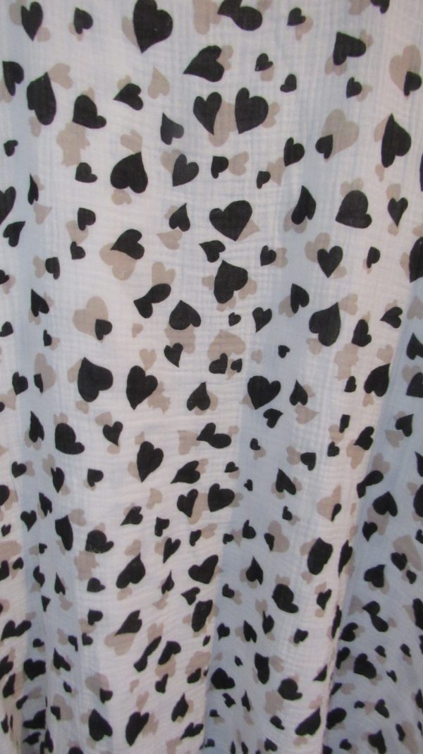New Ladies Black Heart Tunic Top One Size fits sizes 18 20 22 - Image 5