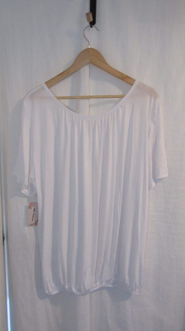 New Ladies White Elasticated Bottom Top One size fits sizes 16 18 20 22 Plus Size - Image 5