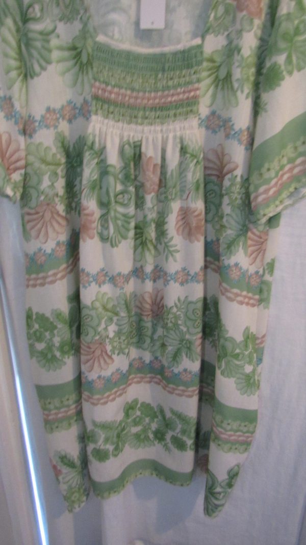 SALE SALE SALE New Ladies Green Floral Square Neckline Dress One Size fits sizes 18 20 22 24 NON RETURNABLE - Image 4