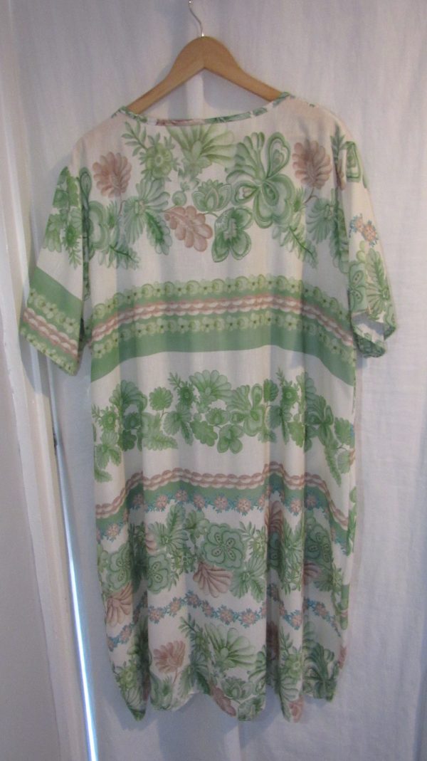 SALE SALE SALE New Ladies Green Floral Square Neckline Dress One Size fits sizes 18 20 22 24 NON RETURNABLE - Image 5