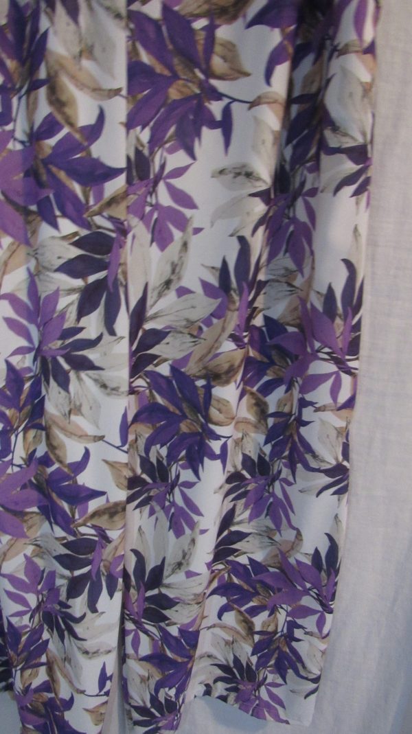 New Ladies Purple Floral Palazzo Trousers One Size fits sizes 20 22 - Image 4