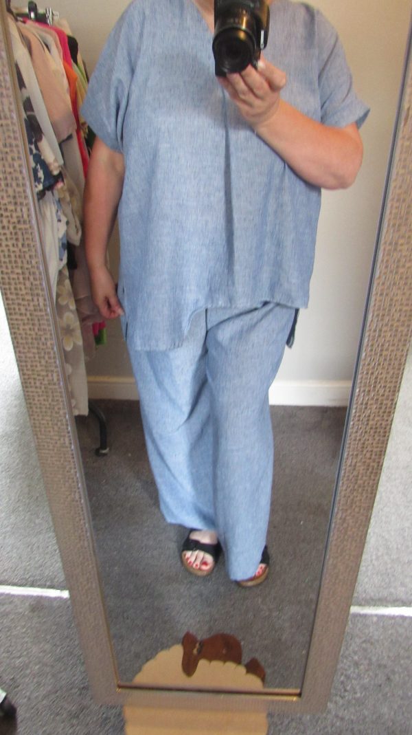 New Ladies Denim Blue Plus Size 2 Piece Set One Size fits sizes 18 20 22 - Image 6