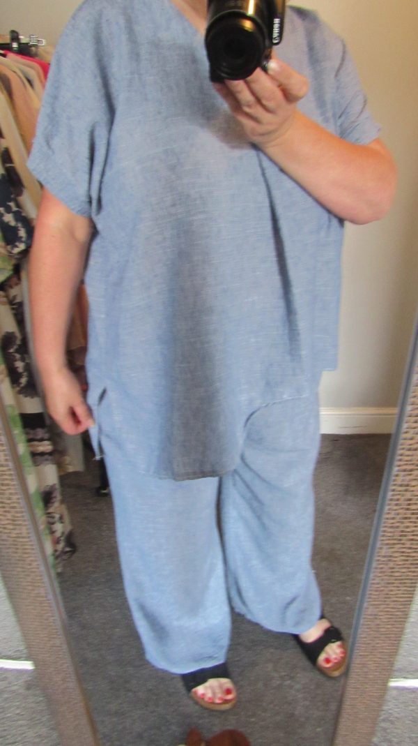 New Ladies Denim Blue Plus Size 2 Piece Set One Size fits sizes 18 20 22 - Image 7