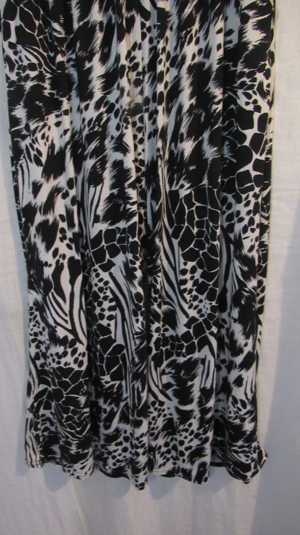 New Ladies Black Floral Print Silky Palazzo Wide Leg Trousers One size fits sizes 18 20 22 NON RETURNABLE - Image 5
